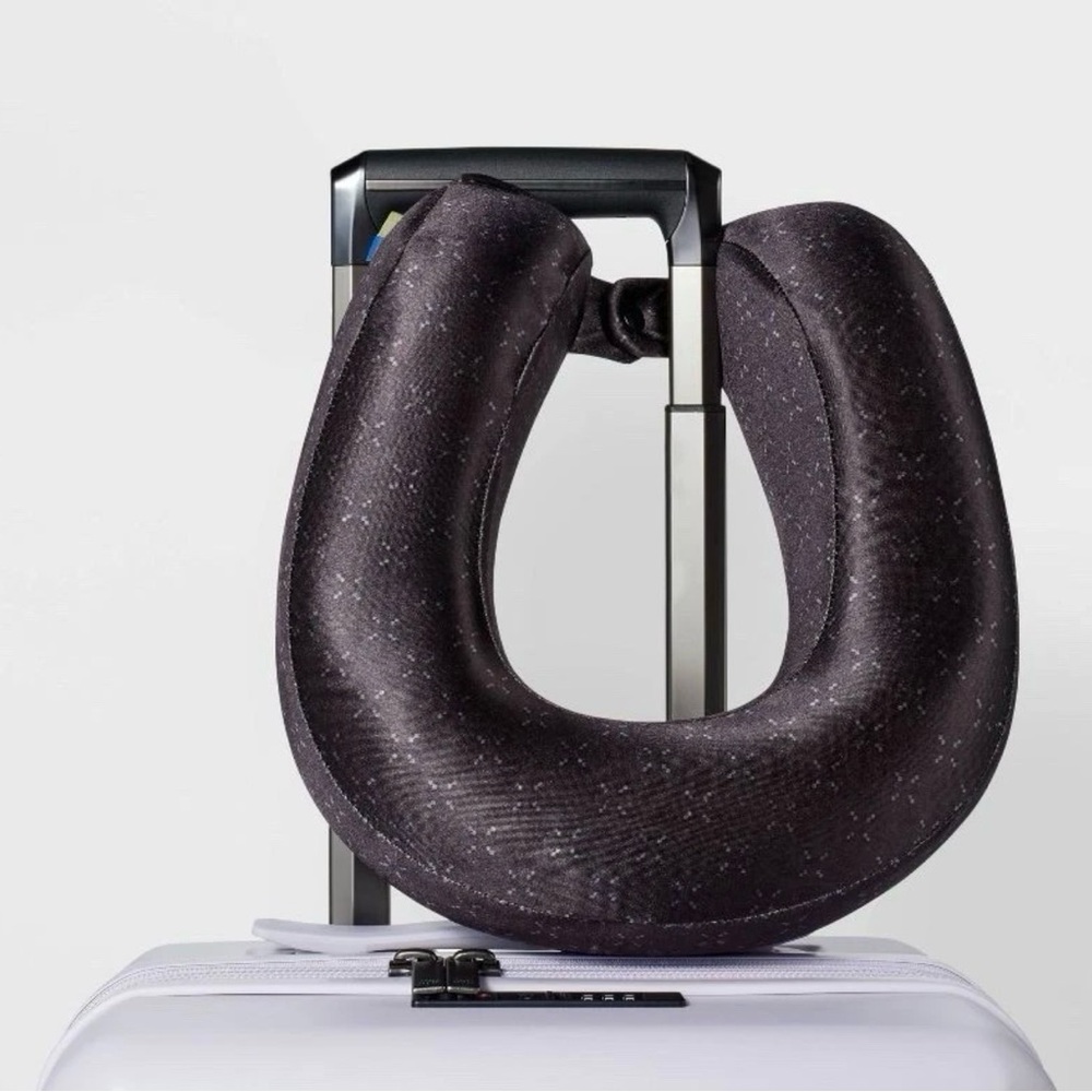 NWT OPEN STORY Neck Pillow Memory Foam Black